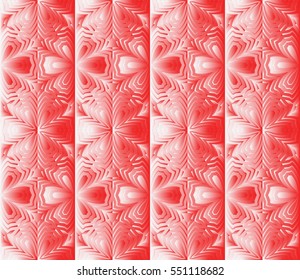 Pink gradient floral seamless pattern. vector illustration. For design, presentations