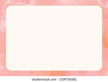 Pink gradient frame background frame hand painted watercolor style