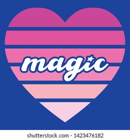 PINK GRADIENT HEART VECTOR SUNSET
