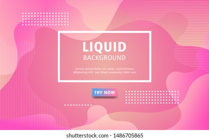 pink gradient liquid color background. Dynamic textured geometric element design with dots decoration. can be used on posters, banner ,web and any more.