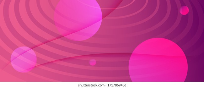   Pink Gradient Movement. 3d Fluid Lines.  Abstract Color Flow Wave.