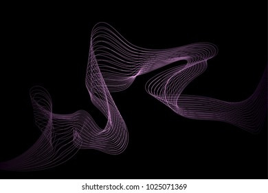 Pink Gradient on the black background's design illustration
