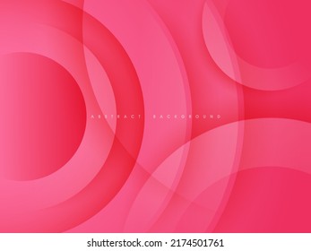 pink gradient paper cut transparent circle shape abstract background