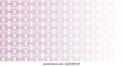 Pink Gradient Pattern with Intersecting Triangle Geometric Designs and Lines