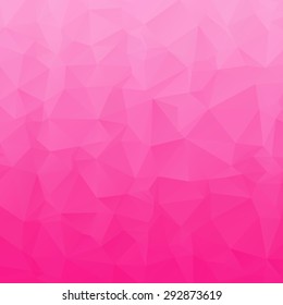 Pink gradient and shade abstract geometric rumpled triangular low poly style for background