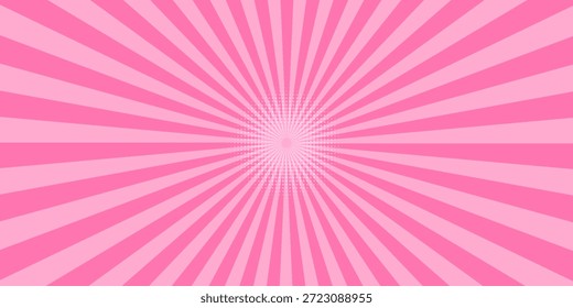 Ilustração de fundo de explosão solar gradiente rosa