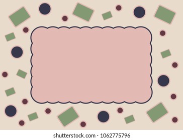 Pink graffiti abstract background frame