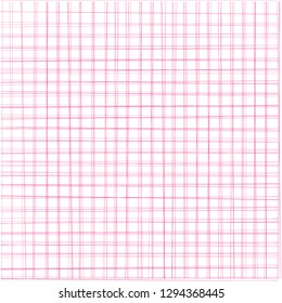 Pink graph line white sheet artwork.
Grid drawing checker abstract
paper background vector.