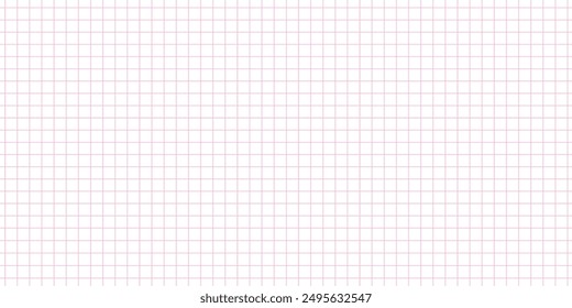 Pink graph paper. Abstract grid color squared background. Geometric plotting paper for school education, wallpaper, textures, notebook. 