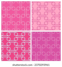 Pink graphic pattern collection set