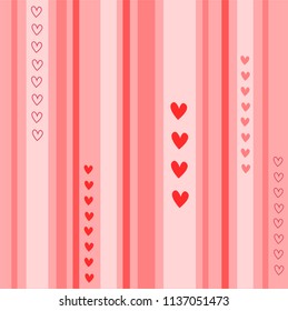 Pink graphic pattern with hearts
