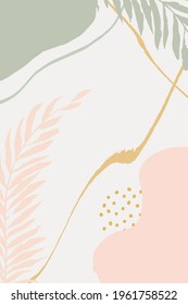 El Vector Memphis, decorado en tonos rosa y gris. Ilustración Femenina De Belleza. Formas Patrón orgánico. Plantilla Continua de Elementos Pastel.
