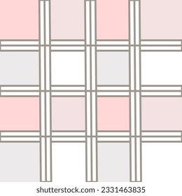 Pink gray Gingham seamless pattern. Texture from rhombus,squares for dress, paper,clothes,tablecloth. Copy space, for your text.