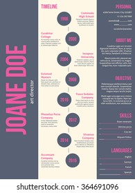 Pink gray modern resume cv curriculum vitae template design