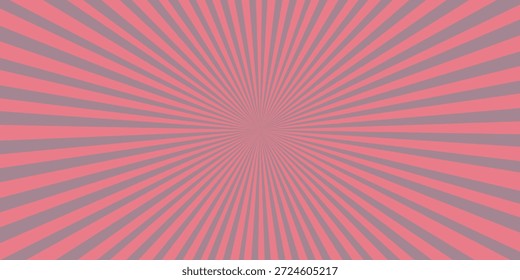 rosafarbener und grauer Sunburst-Muster-Hintergrund mit radialen Linien