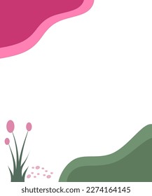 pink and green abstract background. vector illustration. spring banner, social media, web, card. Vertical layout.