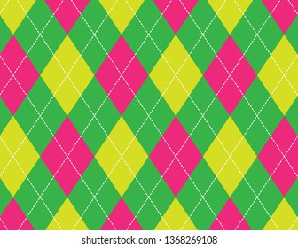 Pink And Green Argyle Background