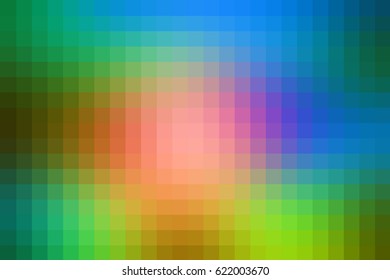 Pink green blue abstract vector square tiles mosaic background