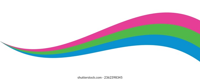 Pink, green, and blue colored background, as the colors of the polysexual flag. LGBTQI concept. Flat vector illustration.