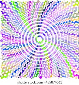 Pink green blue dot circle on white design element background