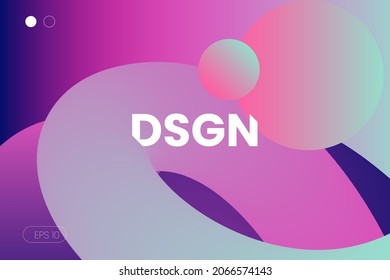 Olas de líquido rosa, verde y azul. Composición geométrica duotónica con formas de flujo 3d degradadas. Diseño de fondo moderno de innovación para portadas, portadas, folletos, carteles, anuncios.