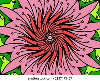 Vector De Fondo De Flores Rosa Y Verde Sí Como Fondo