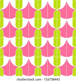 Pink and green geometric pattern background