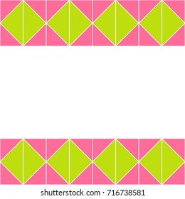 Pink and green geometric pattern background