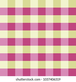 Pink green gingham seamless vector background pattern design. Texture from rhombus or squares for plaid, tablecloths, clothes, shirts, dresses, paper and other textile products.