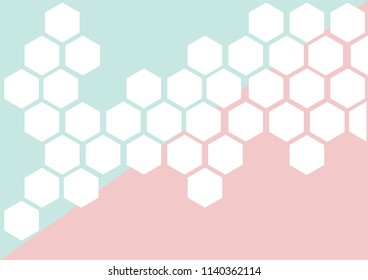 pink and green hexagon background