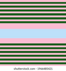 Pink and green horizontally striped pattern Background 