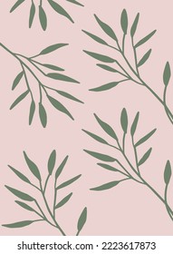 Pink and Green Leaf Background