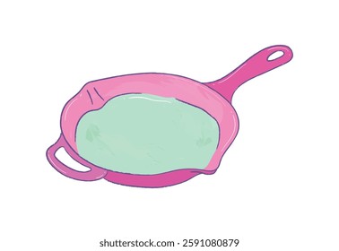 Pink and green modern kitchenware