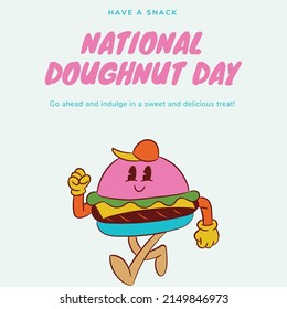Pink and Green National Doughnut Day 2023 Design.