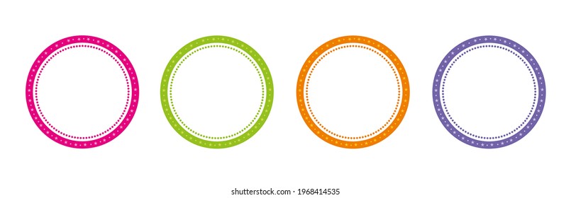 Pink Green Orange Purple Decorative Sticker Tag Graphics
