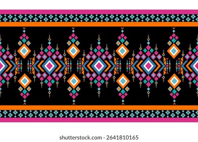 Pink Green Orange Traditional Pattern Decoration Geometry Text tile 