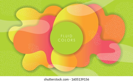 pink and green paint fluid colors background vector illustration design