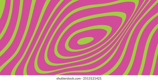 Pink and green retro waves vector abstract background