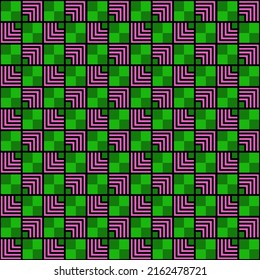 Pink and green square pattern. Color for background. Seamless pattern for fabric. 