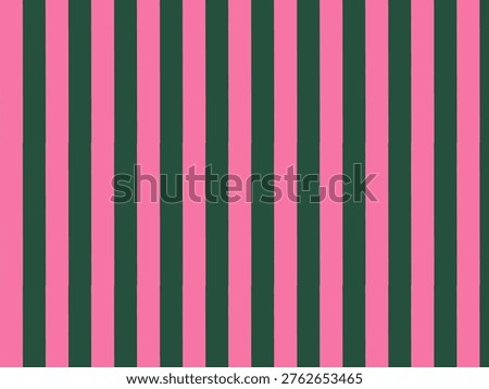 Pink Green Stripes: Retro Vertical Stripes Background in Pink and Dark Green. Versatile seamless geometric patterns for modern branding and textile design.