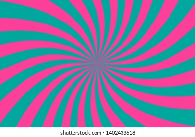 Pink Green sunshine vector background. Abstract sunburst wallpaper for template,banner social media advertising, website business design. 