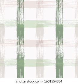 Pink and Green Tablecloth Seamless Pattern. Hipster striped fabric print textile design. 