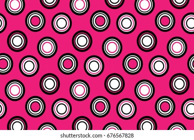 Pink and green target pattern