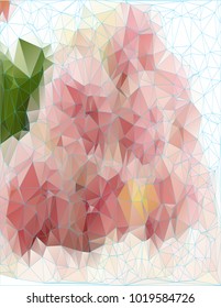 Pink green tringular background with blank space for text
