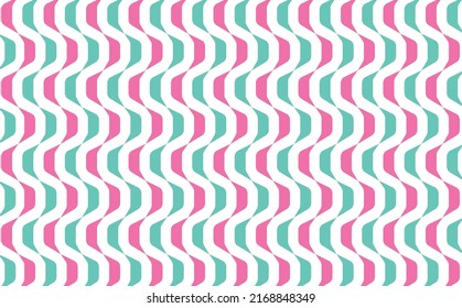 Patrón vectorial de franjas de zigzag verticales rosa y verde. Adecuado para banner, portada, tarjeta, envoltura y evento.