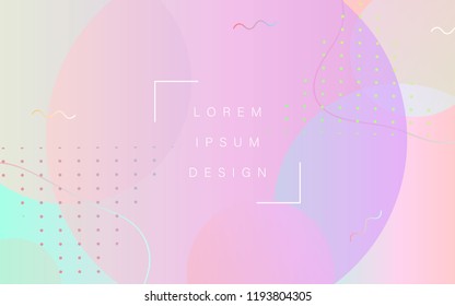 Pink green violet geometric background with circle shape