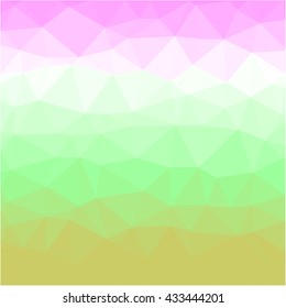Pink green yellow low poly abstract background