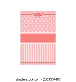 Pink greeting card or poster design vector