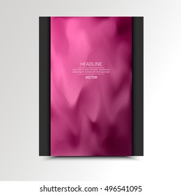 Pink greeting card. Vector blurry background.  Abstract design. Holiday banner.