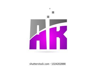 pink grey alphabet letter AR A R logo combination design suitable for a company or business
